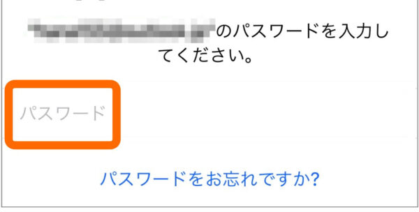 パスワードを入力