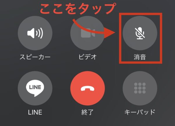 LINE電話・ミュートのやり方