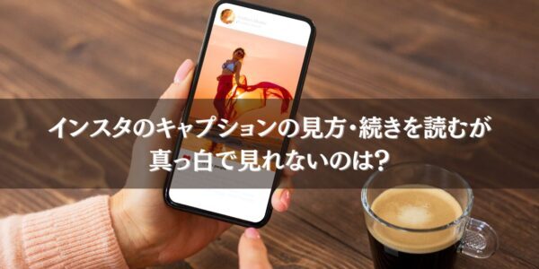 インスタのキャプションの見方・続きを読むが真っ白で見れないのは？