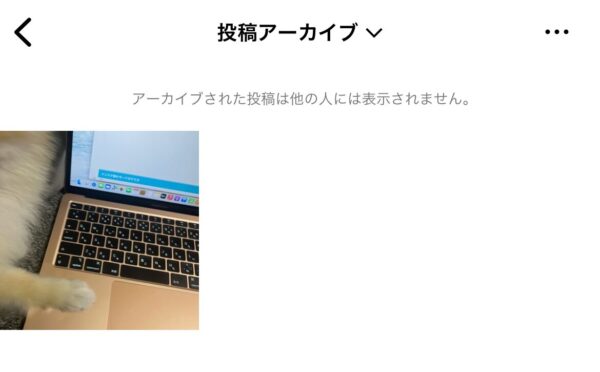 アーカイブ投稿の戻し方